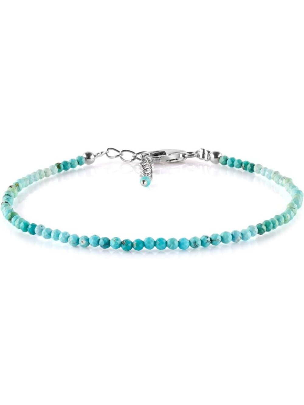 Dainty Natural American Turquoise Bracelet for Women | Gemstone Beads, 925